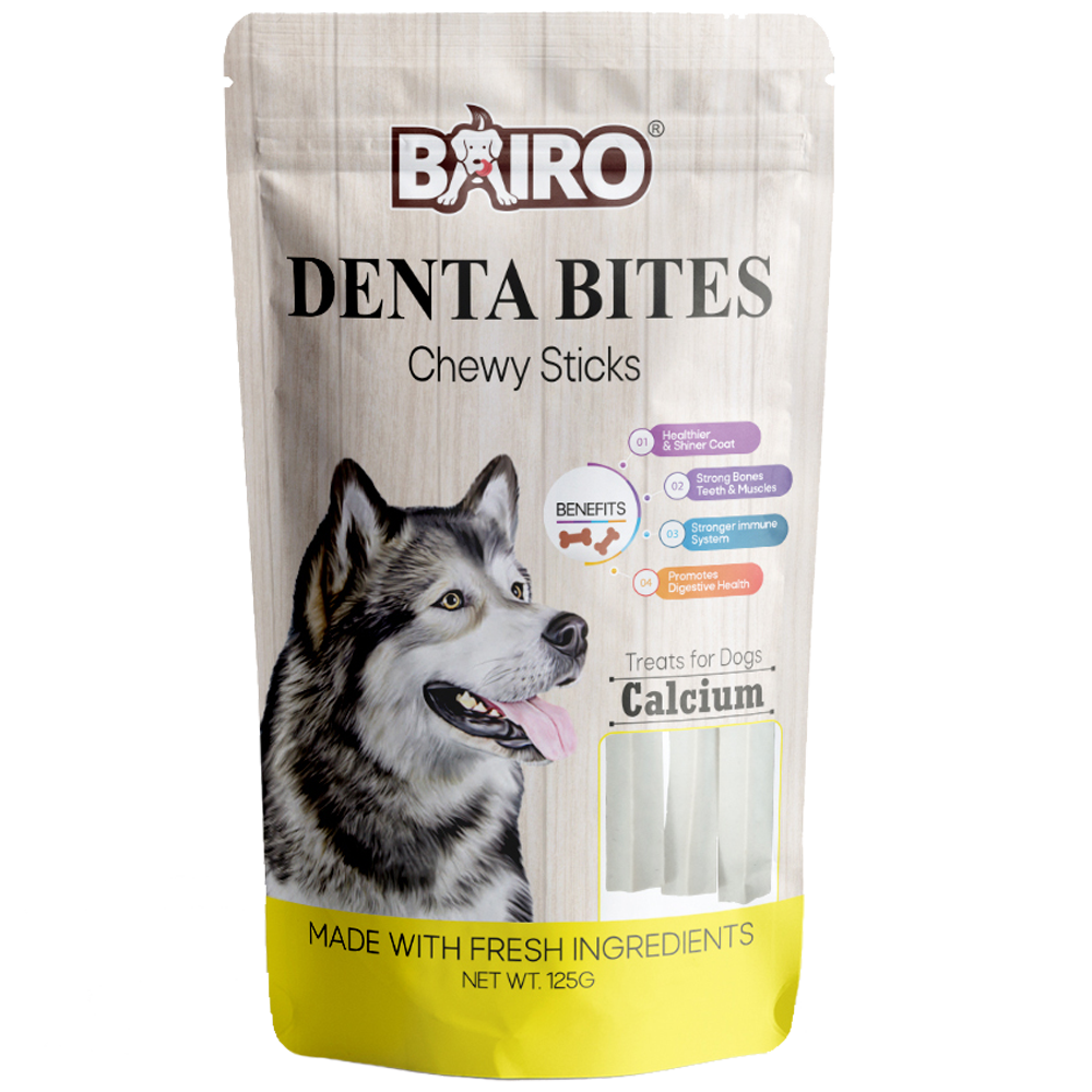 Bairo Denta Bites Calcium Chewy Sticks Front