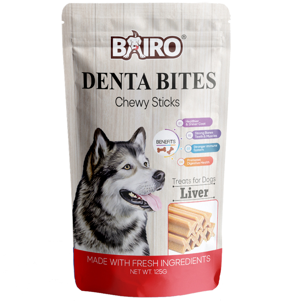 Bairo Denta Bites Liver Chewy Sticks Front