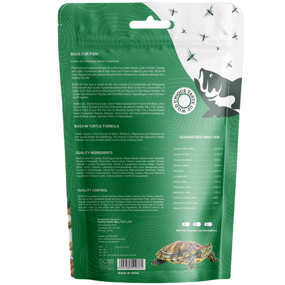 Bugs in Turtle Formula 100g back Bugs in Turtle Formula 100g back