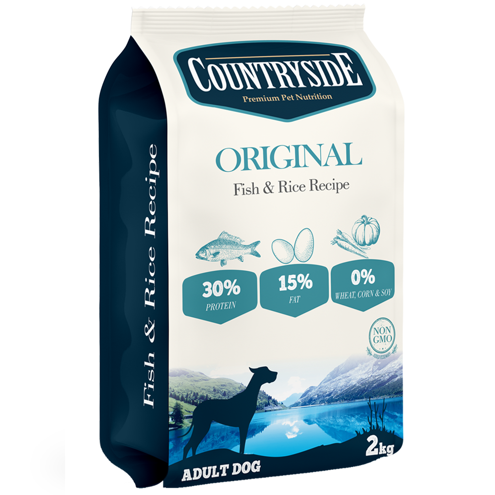 Countryside Adult Fish Rice Dog Food Front