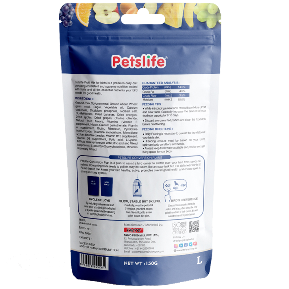 Fruit Mix Pellets Large Back