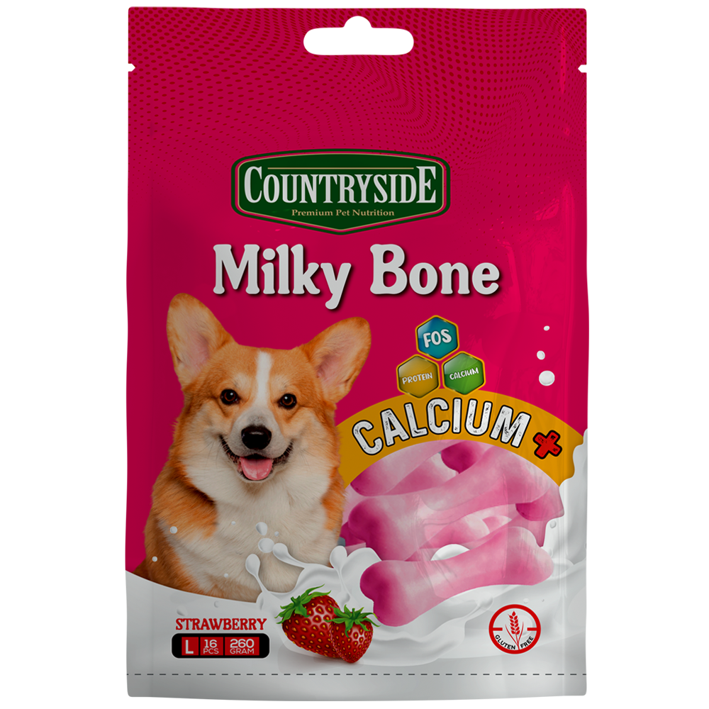 Milky Bone Strawberry Large